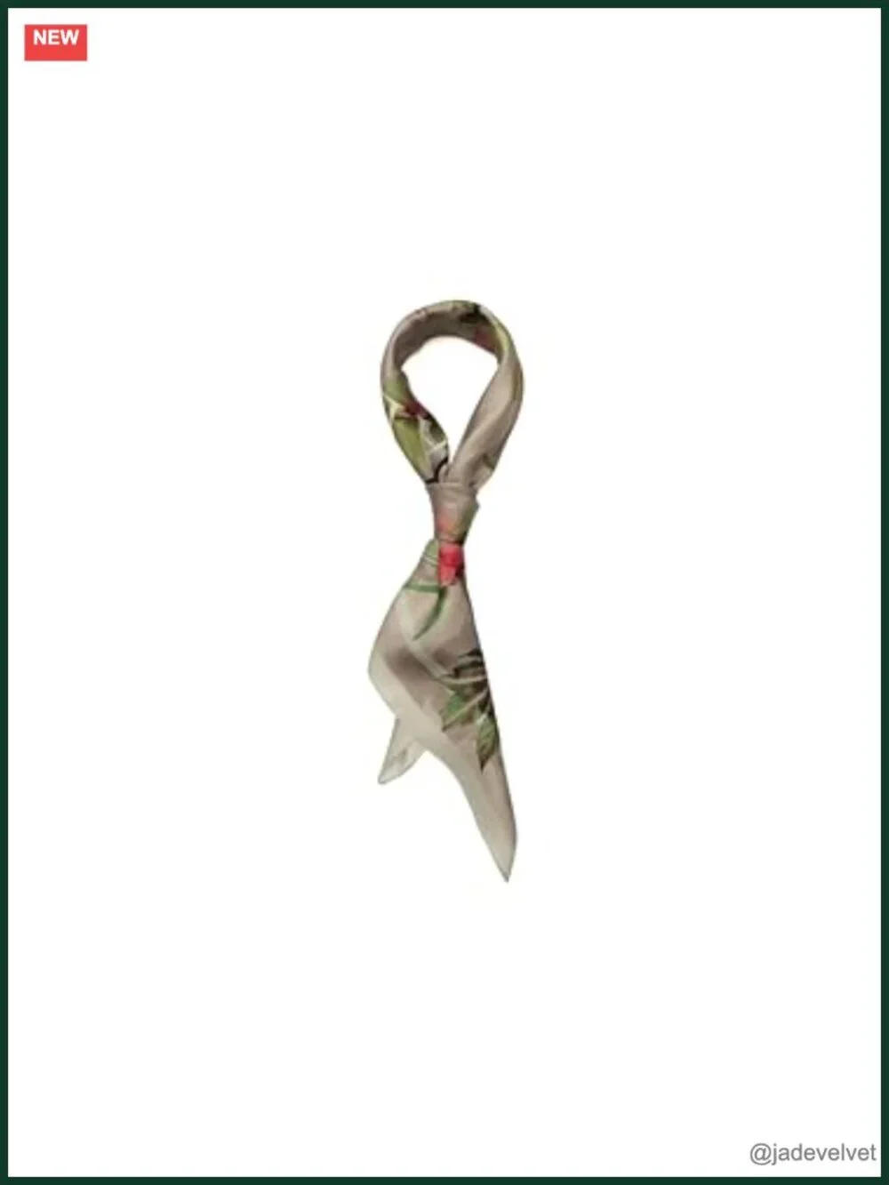 100% Silk Square Scarf with Barbwire Artwork